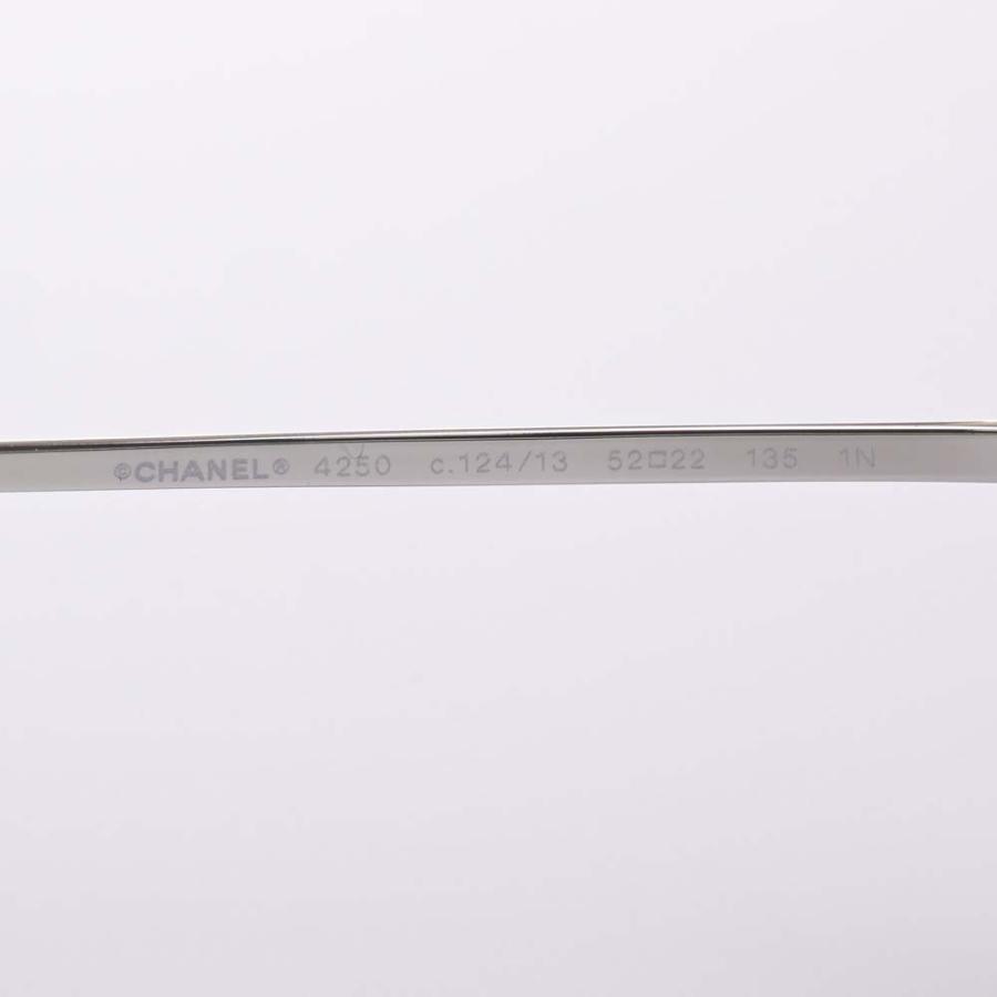 CHANEL シルバー ラウンド型 サングラス CHANEL シャネル ココマーク ラウンド サングラス #52□22 135