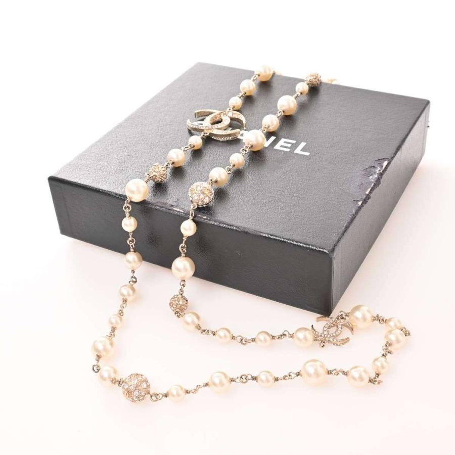シャネル Chanel ココマーク パール 2連ロングネックレス ネックレス ホワイト メタル ブランド 中古 B ブランド楽市 通販 Yahoo ショッピング