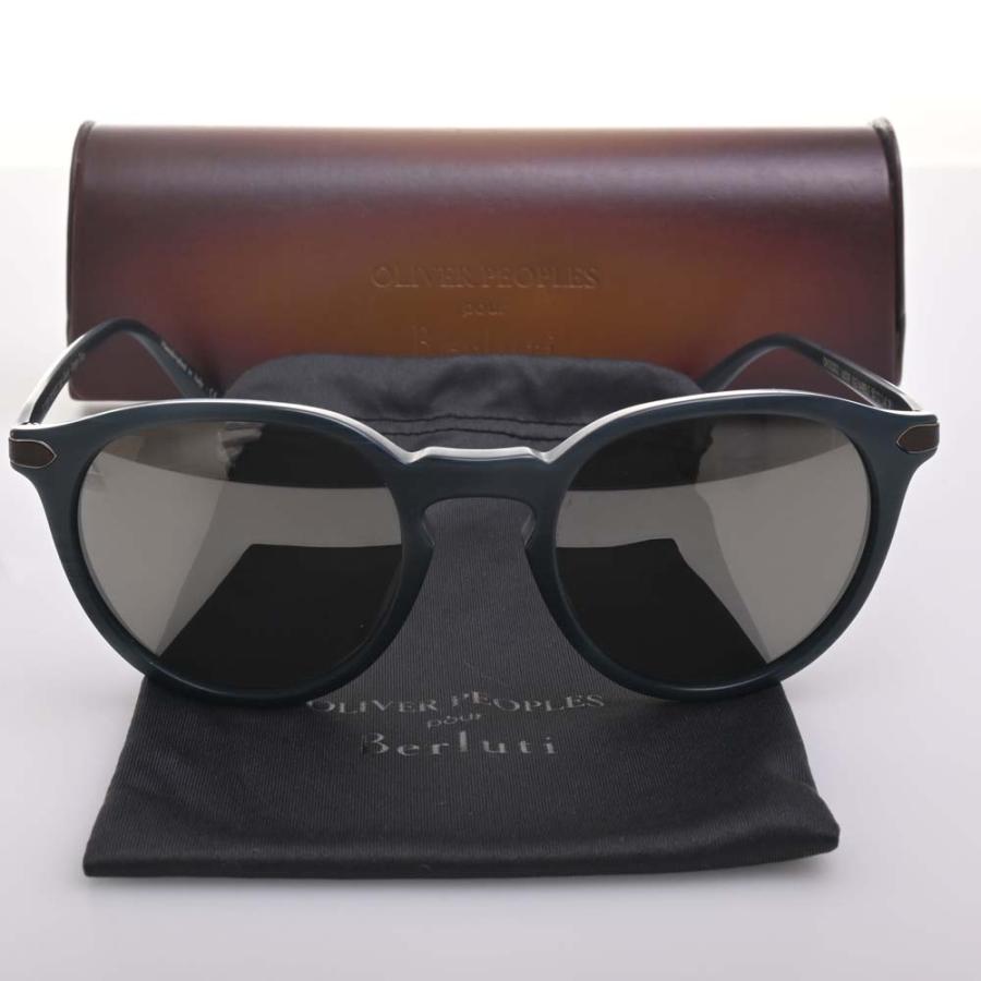 【新品】オリバーピープルズ×ベルルッティ サングラス　ネイビー OLIVER PEOPLES オリバーピープルズ BERLUTIコラボ サングラス