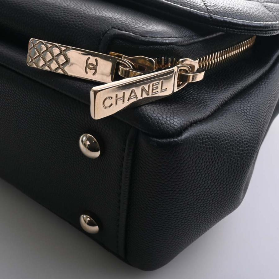 CHANEL シャネル キャビアスキン マトラッセ ココマーク トップハンドル 2WAY チェーン ショルダーバッグ ブラック レディース by｜b-rakuichi｜04