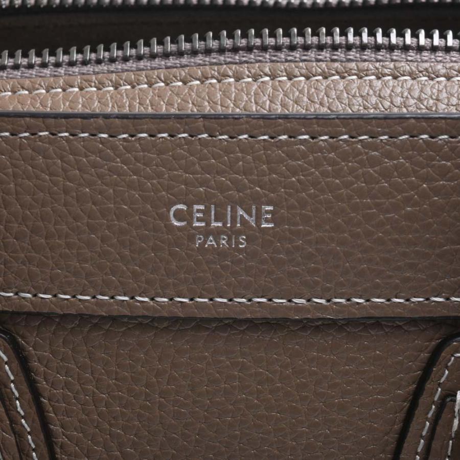 CELINE Celine セリーヌ レザー ラゲージ ナノショッパー 2WAY