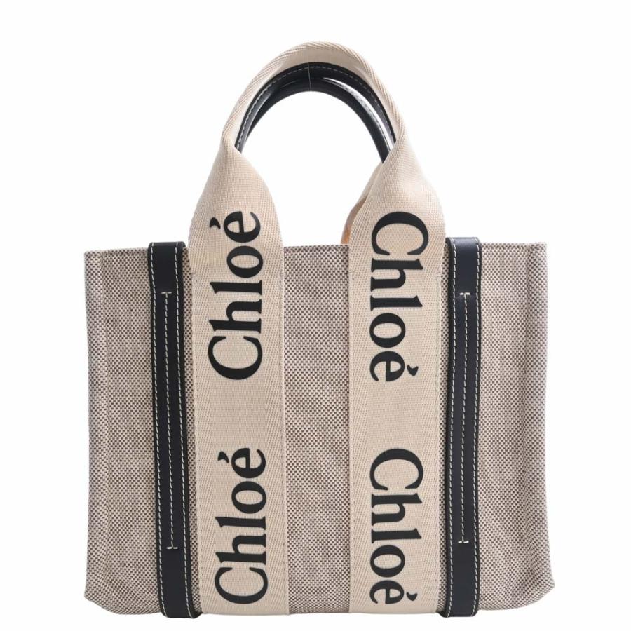 Chloé クロエ　正規品　woody トートバッグ スモール　ネイビー クロエのアイコンバッグ「ウッディ」23年秋冬の新色、ウッドローズや
