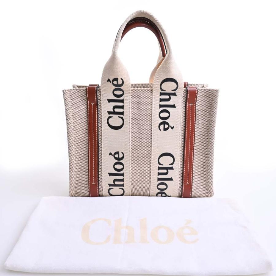 Chloe クロエ キャンバス レザー ウッディ woody スモール Chloe クロエ キャンバス レザー ウッディ woody スモール