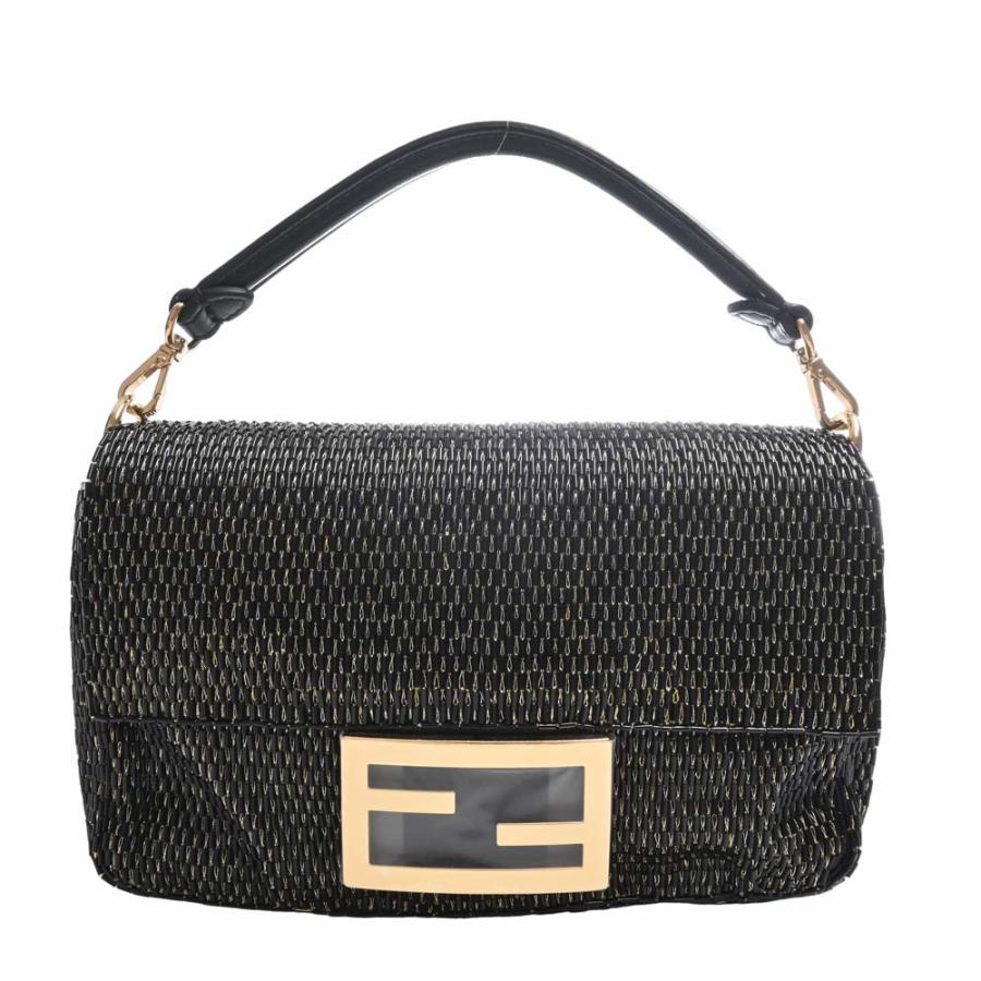 FENDI フェンディ レザー ビーズ ミニバケット 2WAY チェーン  