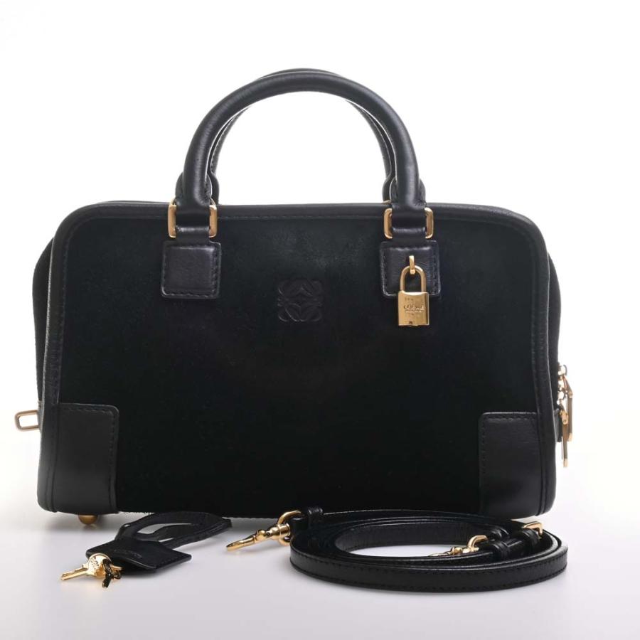 LOEWE ロエベ スエード レザー アマソナ23 2WAY ハンドバッグ ブラック レディース by｜b-rakuichi｜03