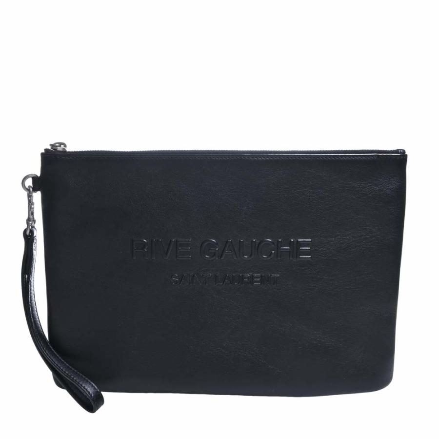 SAINT LAURENT サンローラン レザー リヴゴーシュ ジップポーチ SAINT LAURENT サンローラン レザー リヴゴーシュ ジップポーチ
