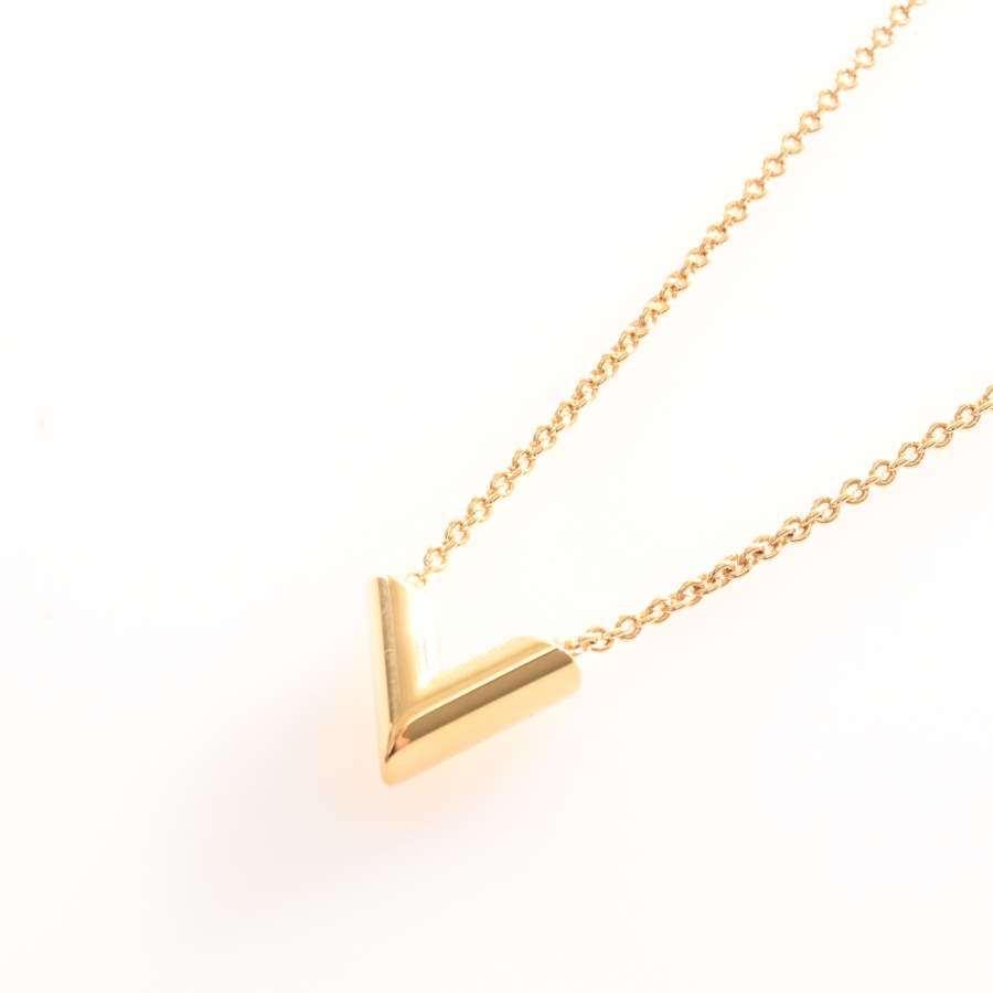 即納 大特価 エセンシャルv ルイヴィトン Vuitton Louis チェーンネックレス 中古 ブランド メタル ゴールド メンズアクセサリー Univers Enseignes Fr