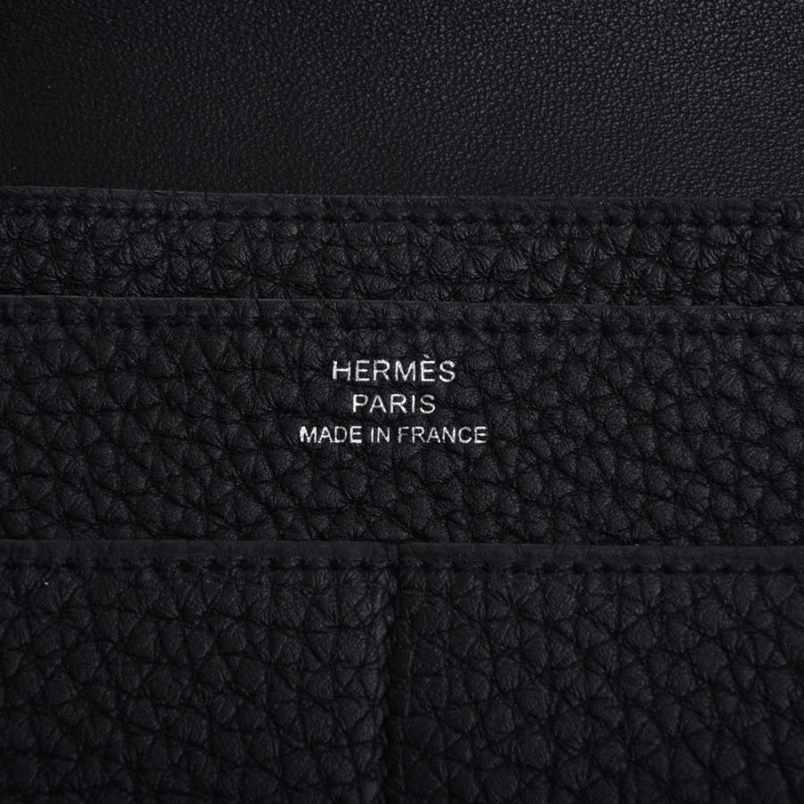【新品同様】エルメス 二つ折り長財布 ドゴンGM トリヨン クレマンス ブラック HERMES エルメス 二つ折り長財布 ドゴンGM トリヨンクレマンス