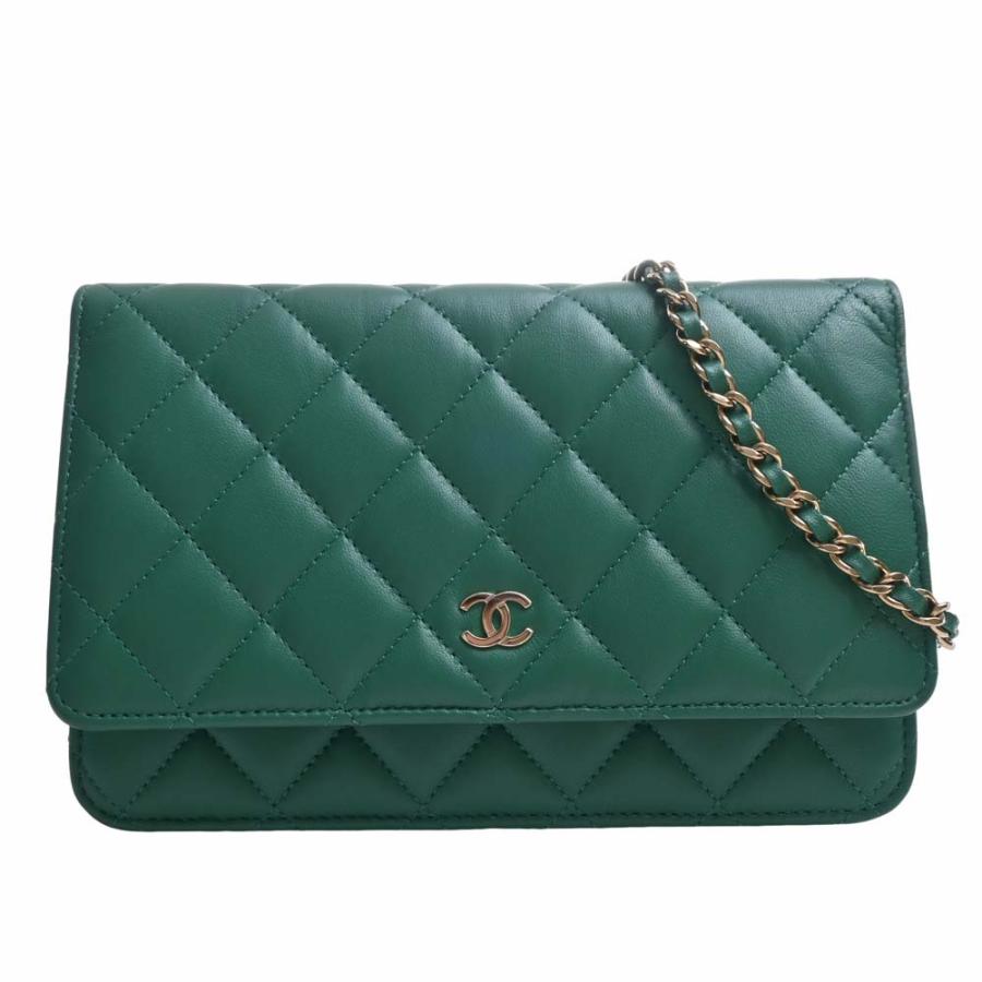 CHANEL シャネル ラムスキン マトラッセ ココマーク チェーン