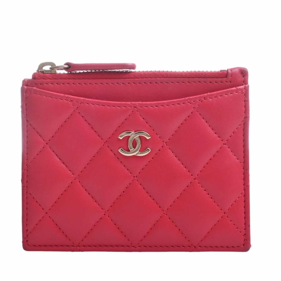 CHANEL シャネル ラムスキン マトラッセ ココマーク コインケース 