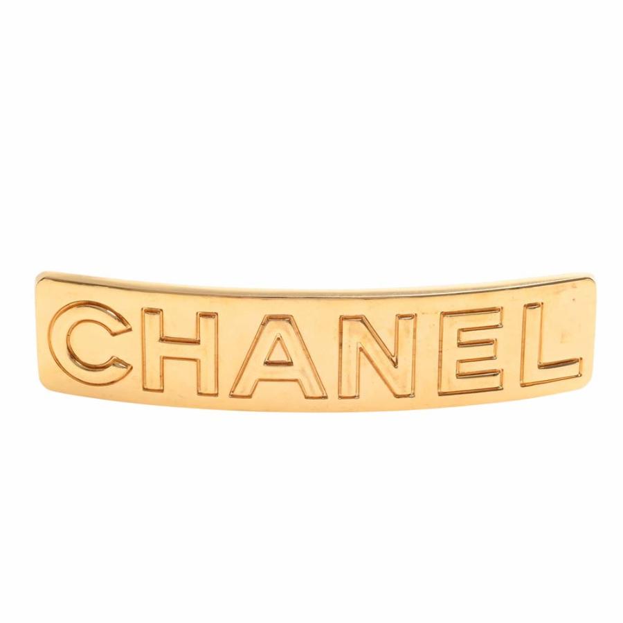 CHANEL シャネル ロゴ バレッタ ヘアクリップ ゴールド CHANEL シャネル ロゴ バレッタ ヘアクリップ ゴールド