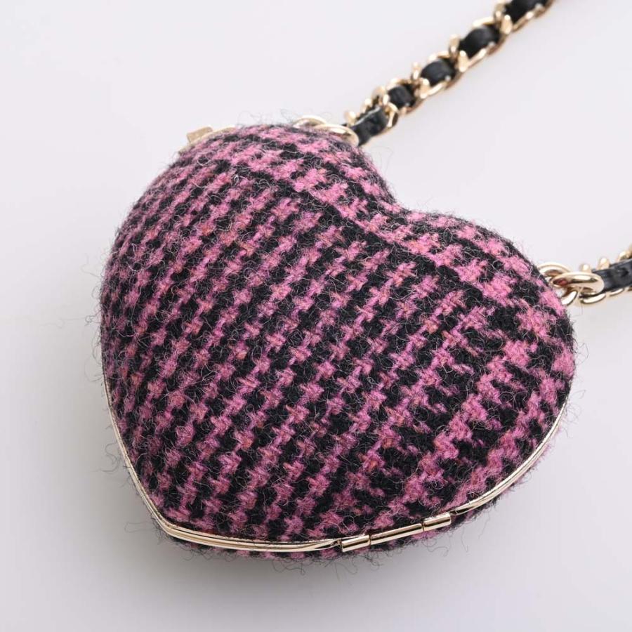 CHANEL シャネル ツイード ハート ココマーク チェーン