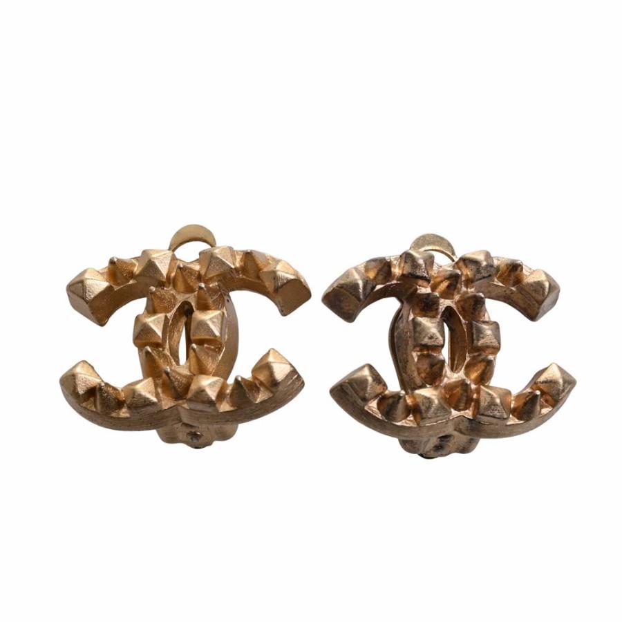 CHANEL シャネル ココマーク スタッズ イヤリング ゴールド レディース 