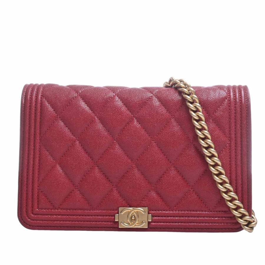 CHANEL シャネル キャビアスキン ボーイシャネル ココマーク