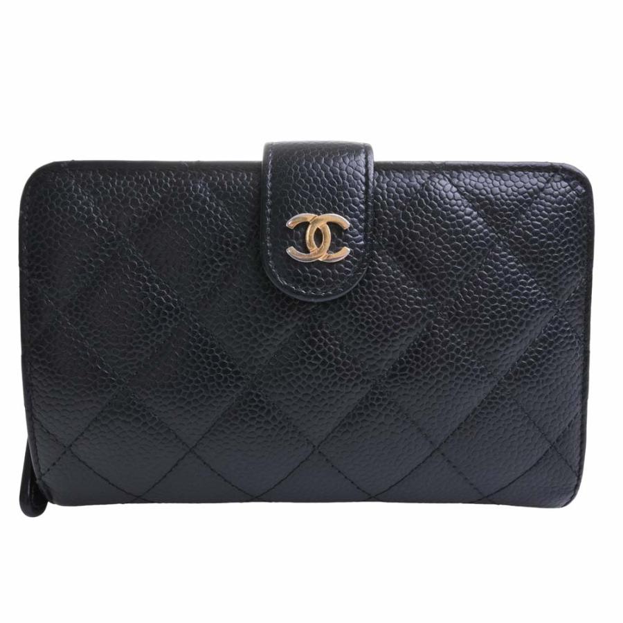 CHANEL（シャネル） キャビアスキン マトラッセ ココマーク ラウンド