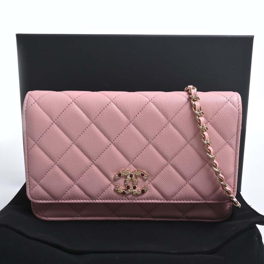 CHANEL（シャネル） キャビアスキン マトラッセ ココマーク チェーン
