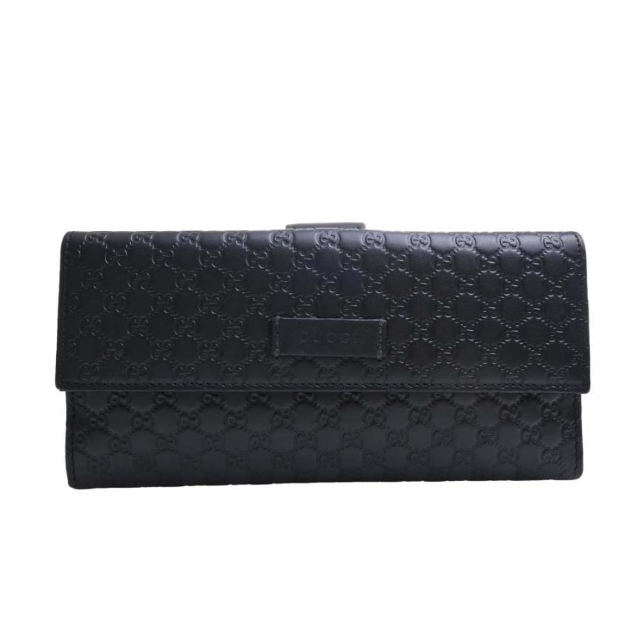 【極美品】GUCCI グッチ マイクロシマ 2つ折り 長財布 ブラック レザー. GUCCI グッチ 2つ折り財布 マイクロ シマ 510318 BMJ1G 1000