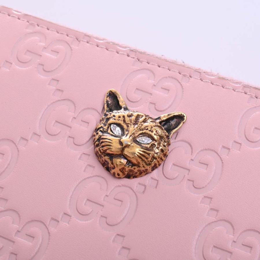 グッチ グッチシマ ラウンドファスナー キャットヘッド 長財布 548058 グッチシマ グッチ 財布 GUCCI ラウンドファスナー長財布