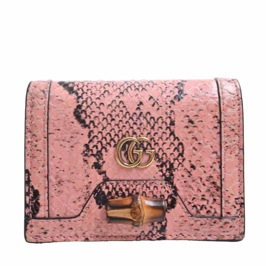 GUCCI Gucci グッチ ダブルG バンブー パイソン カードケース
