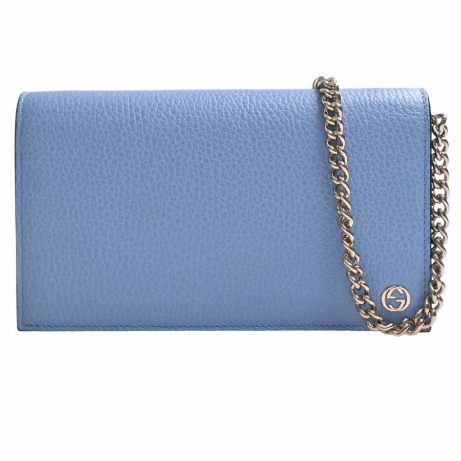 Gucci グッチ インターロッキングG レザー チェーンウォレット 二