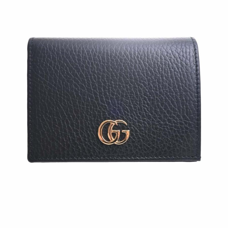 Gucci グッチ GGマーモント レザー 二つ折り コンパクト財布 456126 