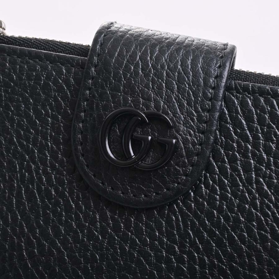 Gucci グッチ レザー ダブルG L字ファスナー 二つ折り財布 カードケース 723685 ブラック レディース by｜b-rakuichi｜08