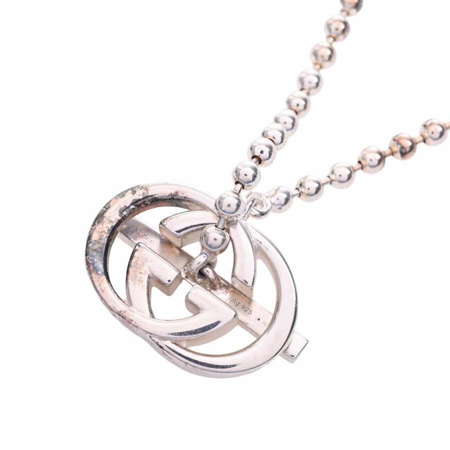 美品　グッチ　インターロッキングG  ボールチェーンネックレス　SV925 1 GUCCI Gucci グッチ SV925 インターロッキングG ボールチェーン