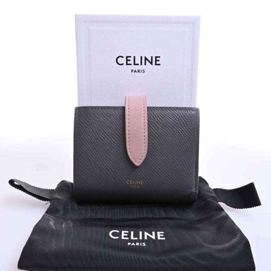 CELINE セリーヌ レザー ストラップウォレット スモール 二