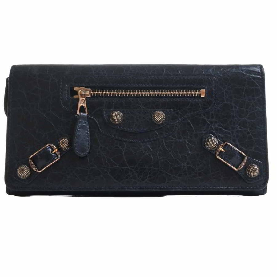 ランキングTOP10 バレンシアガ 二つ折り財布 小銭入れ付き ネイビー