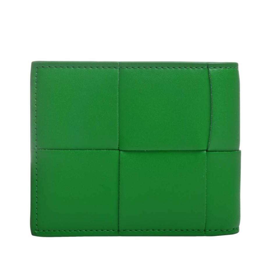 ■付属品有■ BOTTEGA VENETA 折り財布　グリーン　カセット　レザー BOTTEGA VENETA(ボッテガヴェネタ) カセット イントレチャート