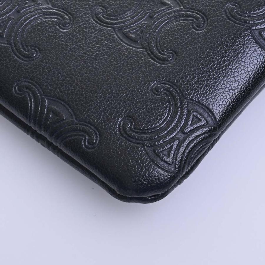 CELINE Celine セリーヌ レザー トリオンフ フックチャーム付