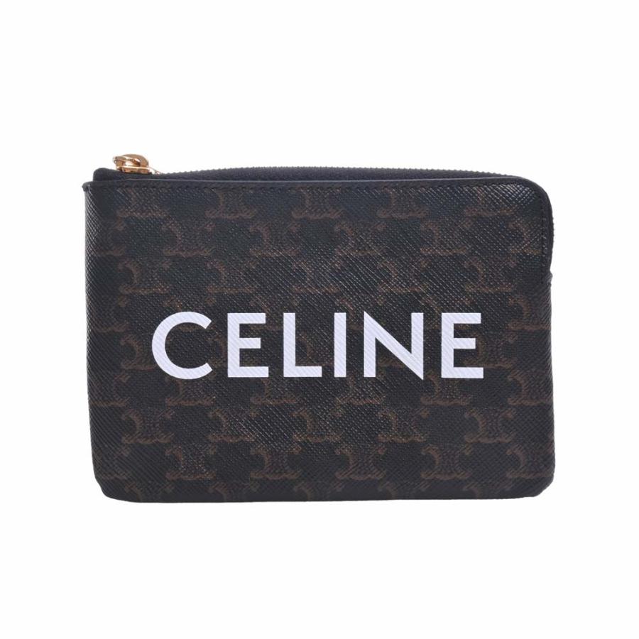 CELINE Celine セリーヌ トリオンフ キーリング付 コインケース