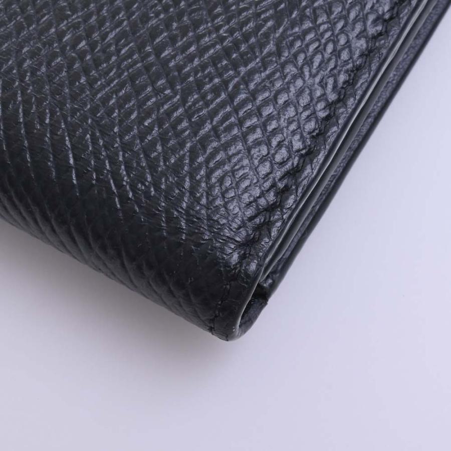 セリーヌ ミディアムストラップ 二つ折り財布 レザー ブラック コンパクト★ CELINE Celine セリーヌ レザー ストラップウォレット