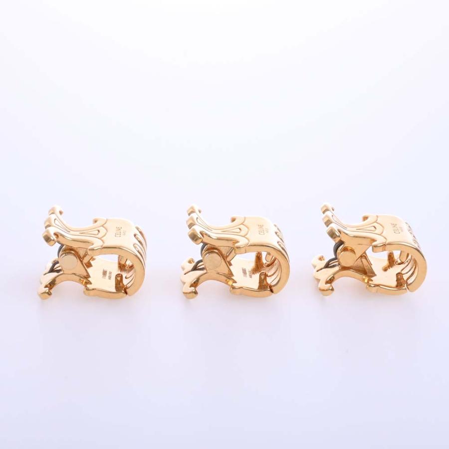 美品CELINE ヘア トリオンフアクセサリー ゴールドレディース2点 美品CELINE ヘア トリオンフアクセサリー ゴールドレディース2点
