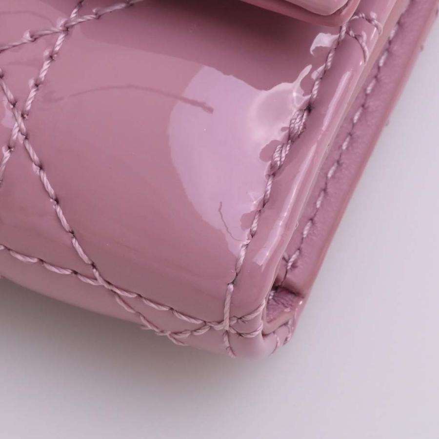 付属品完備　ディオール　カナージュ　三つ折り財布　ロータスウォレット　ピンク Christian Dior クリスチャンディオール レディディオール