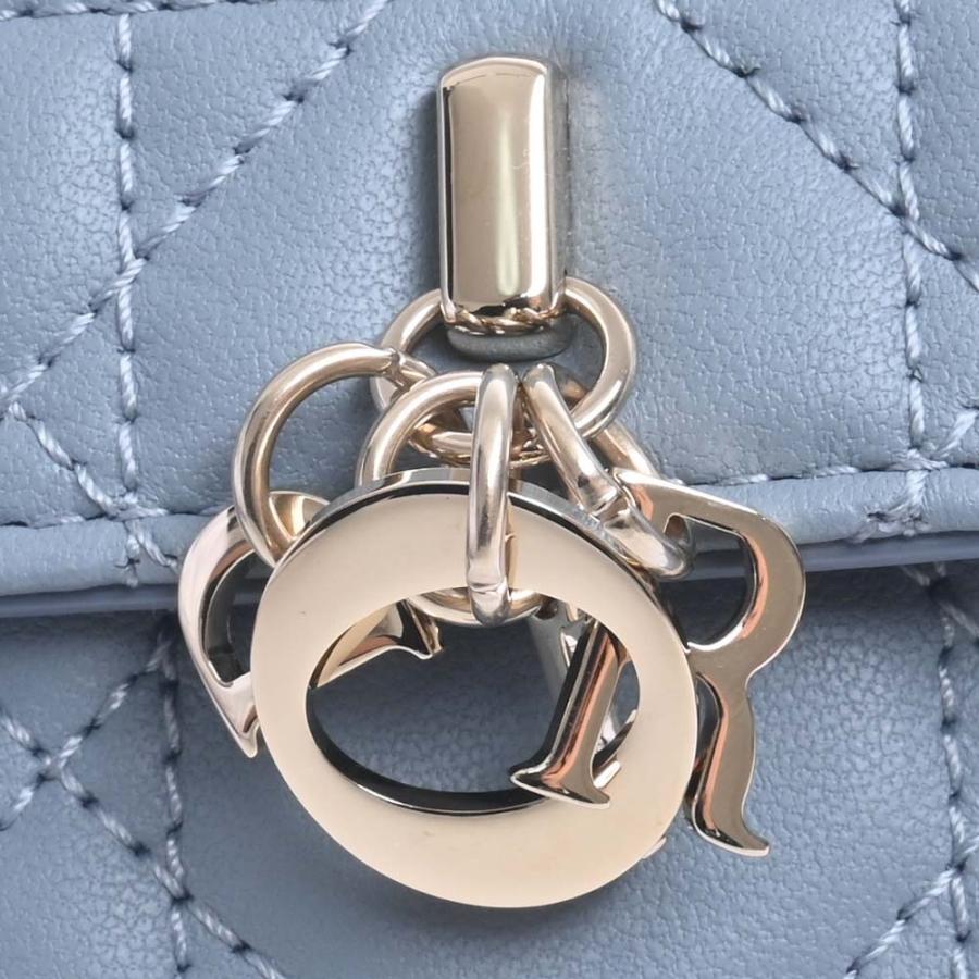 【クリスチャン・ディオール】ライトブルー 二つ折り財布 Christian Dior クリスチャンディオール レディディオール