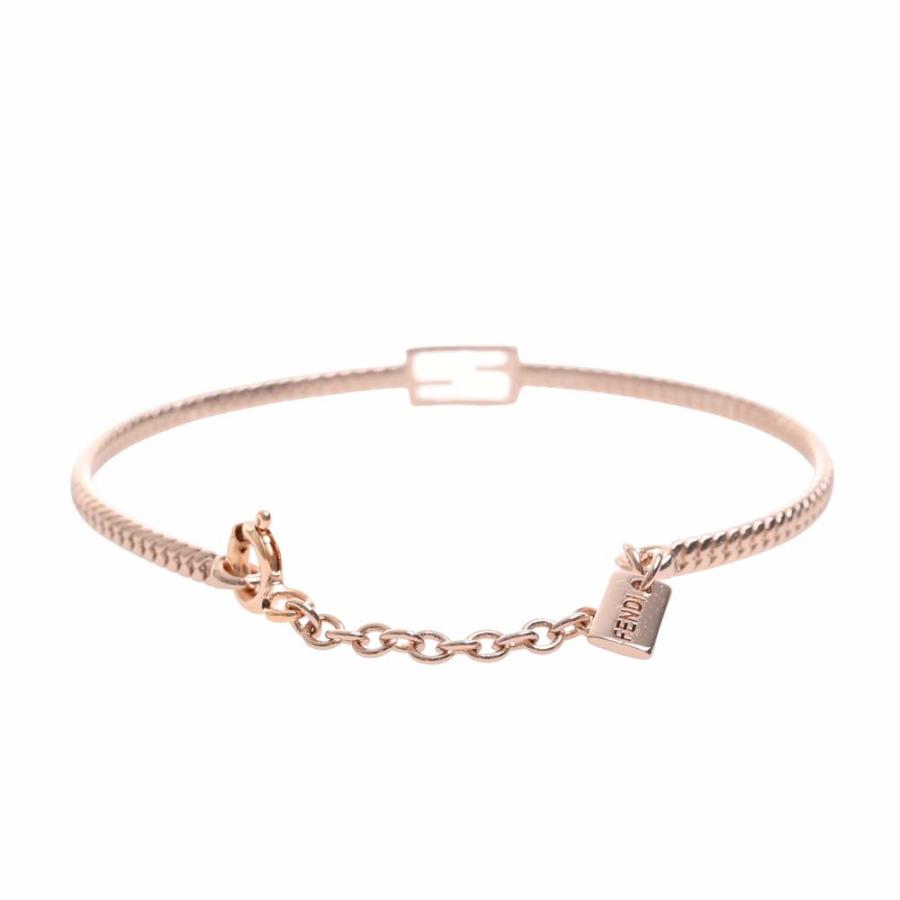 FENDI フェンディ バゲット FFロゴ ブレスレット ピンクゴールド FENDI フェンディ バゲット FFロゴ ブレスレット ピンクゴールド