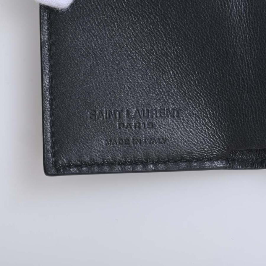 SAINT LAURENT サンローラン レザー 三つ折り コンパクト財布