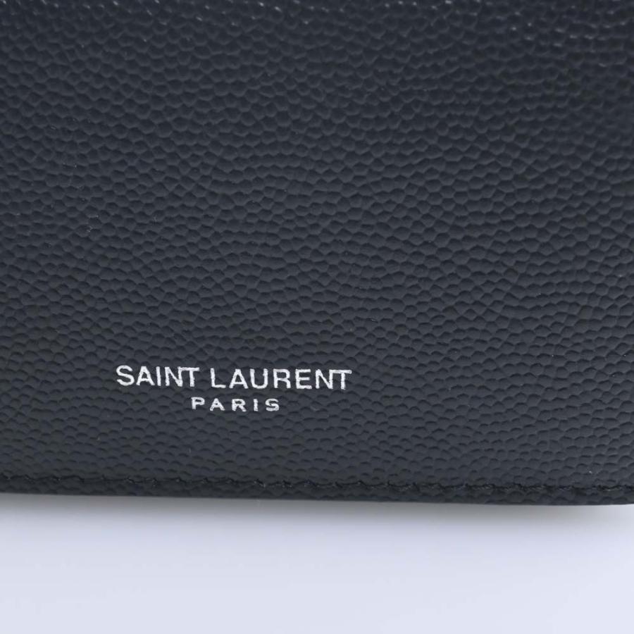 SAINT LAURENT サンローラン レザー 三つ折り コンパクト財布