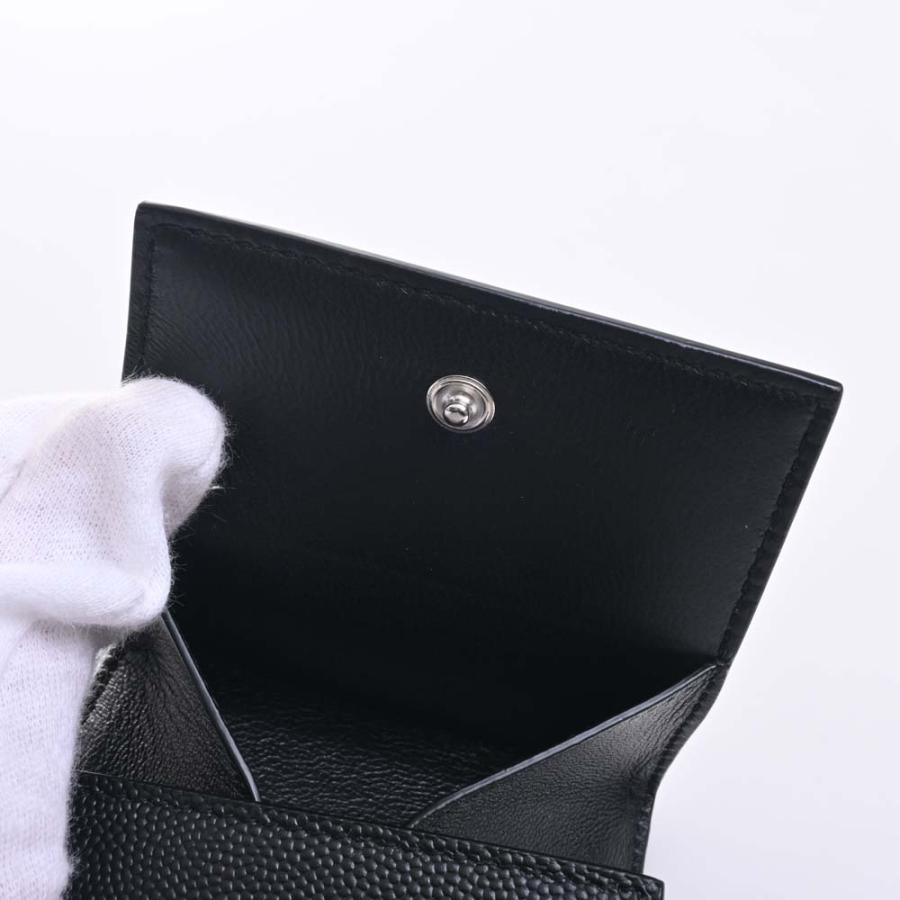 SAINT LAURENT サンローラン レザー 折り畳み式 コインポーチ SAINT LAURENT サンローラン レザー 折り畳み式 コインポーチ