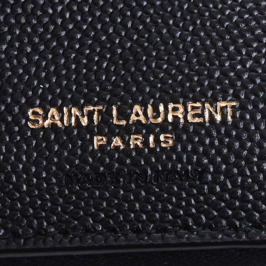 イヴサンローラン YSL カサンドラマテラッセ 2つ折り財布 668288 SAINT LAURENT サンローラン 二つ折り財布 レディース ブラック