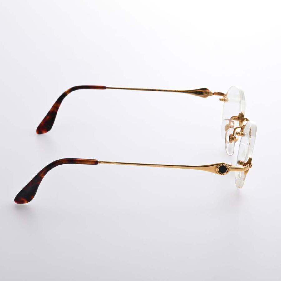 良品 ブルガリ 眼鏡 203 14KWG オニキス サイズ：51□20-135