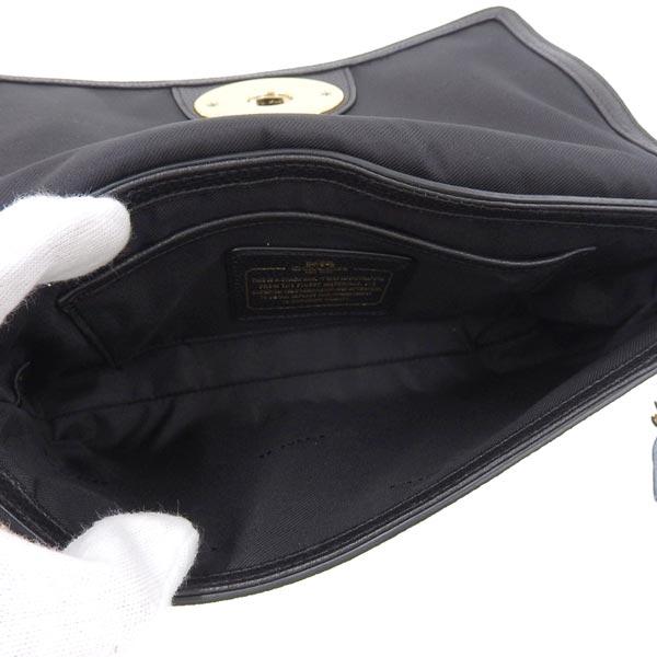 COACH コーチ レザー ショルダーバッグ 53083 ブラック