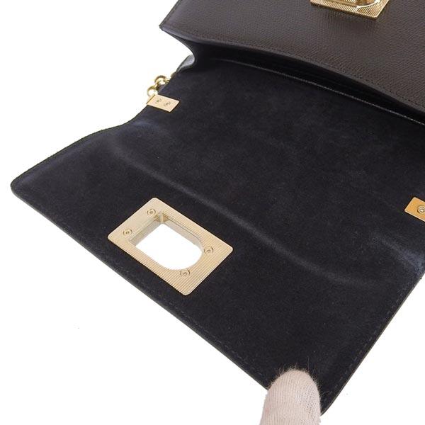 FURLA ブラックレザー ショルダーバッグ　レディース FURLA フルラ FURLA1927 レザー チェーン ショルダーバッグ