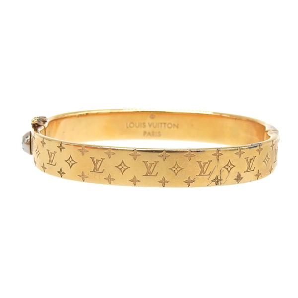 美品☆ルイヴィトン カフナノグラム バングル M00254 ピンクゴールド M 美品☆ルイヴィトン カフナノグラム バングル M00254 ピンク