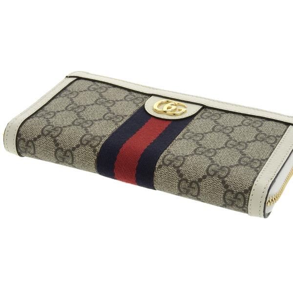 ✨正規品✨グッチ ホワイト シェリーライン マーモント GG オフィディア グッチ オフディア GGマーモント 折り財布 レザー シェリー