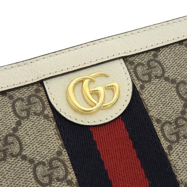 ✨正規品✨グッチ ホワイト シェリーライン マーモント GG オフィディア グッチ オフディア GGマーモント 折り財布 レザー シェリー