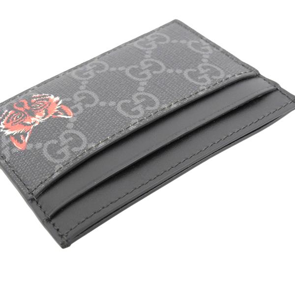 GUCCI Gucci グッチ GGスプリーム レザー ウルフ カードケース