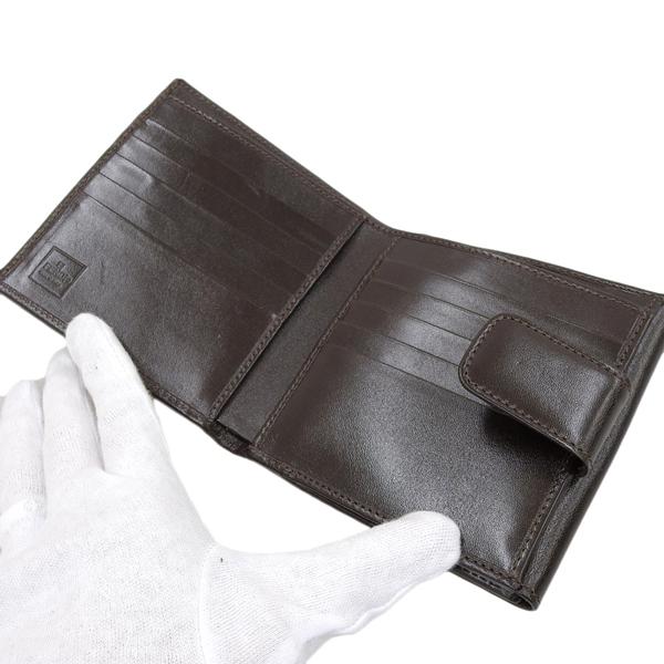 FENDI フェンディ キャンバス レザー ズッカ 二つ折り財布 01695