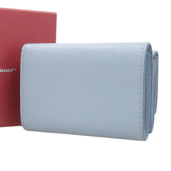FERRAGAMO Ferragamo フェラガモ ヴァラリボン レザー 三つ折り